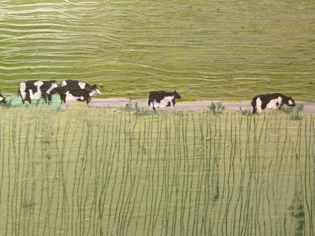 Detail from landscape painting - acrylic on board